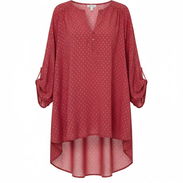 Blusa Roja de Puntos Blancos (Talla XL) - Img 52646478