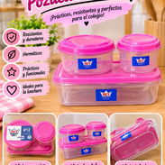 Set de 3 pozuelos escolares pequeños en 2800cup Colores disponibles 🧡Naranja 🩷Rosado - Img 57504041