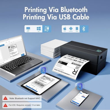 Impresora Térmica de Etiquetas NULLTONEX Y813 - Bluetooth Inalámbrica 4x6 para Envíos - 4/5