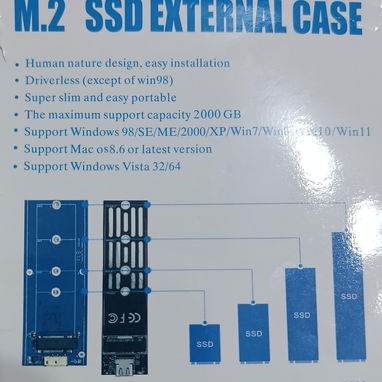 Caja Externa SSD M2 NVme gen 2 (2230/2242/2260/2280) nueva - 2/2