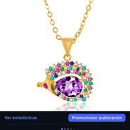 Cadena de plata enchapado con piedras preciosas - Img 54158676
