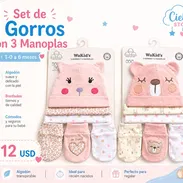 🐻 Set de Gorros con 3 Manoplas para Bebes🐻 - Img 56884287