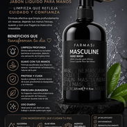 Jabón liquido para manos MASCULINE 325ml Ideal para hostales, restaurantes, rentas, spa, gimnasio o para llevar en carro - Img 56146168