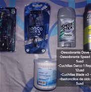 Aseo: -Desodorante Dove - 5usd -Desodorante Speed Stick -  5usd -Cuchillas Darco 1 Repuesto - 12usd -Cuchillas Blade x3 - Img 45773508