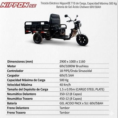 💥Triciclo Nippon SE T1S al alcance de sus manos😲😍🥳💥 - Img 117488728
