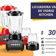 Licuadora con vaso de cristal Kitchen+ procesador de alimentos - Img 57445413
