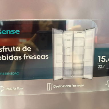 Refrigerador Hisense 15.y"Side by Side - 3/4
