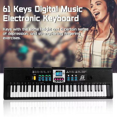 Teclado electrónico multifunción 61 teclas con micrófono - 9/9