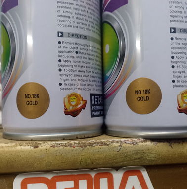 Spray Aerosol pintura color Dorado (Oro) GOLD No.18k ///450ML NETO - Img 59536298