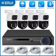 Sistema de Vigilancia con 4 cámaras POE, Dual Lens PTZ 6MP HD. Viene con todo! Nuevo en su Caja! Sellado! - Img 50607281