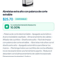 Abrelatas Extra Alto con Palanca de Corte Extraíble, $26 usd ❗ - Img 56905610