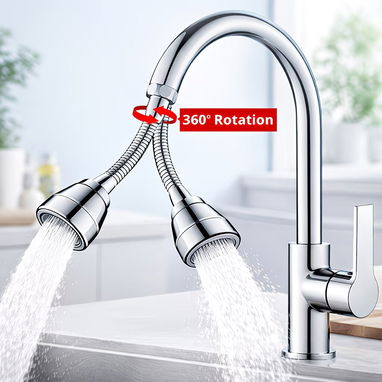 Accesorio rociador de grifo giratorio para llaves de agua de cocina, tres opciones de flujo de agua - Img 118489331
