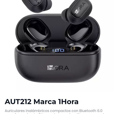 Audífonos inalámbricos 1Hora 🤍🖤🎧🏪 - 4/5