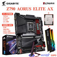 KIT DE PC(13ra): GIGABYTE Z790 AORUS ELITE AX|INTEL CORE I3-12100(14MB)|16GB RAM DDR5(6000Mhz)|Sellado-0KM. 5410-9151 - Img 41537676