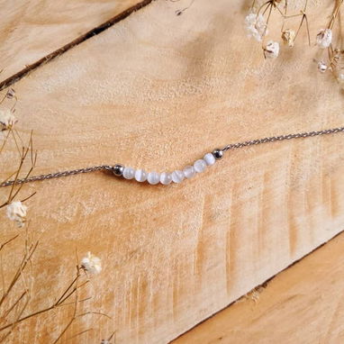 Cadenas y manillas de piedras naturales y acero inoxidable - 5/5
