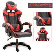 Silla Ergonómica de Oficina Tipo Gaming, con Respaldo Alto, Reclinación y Soporte Lumbar, Rojo con Negro Precio:220 USD - Img 55848474