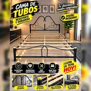 💥Camas de tubo cameras con sus mesitas de noche incluidas💥Colchones de todo tipo 💥Camas tapizadas - Img 58402339