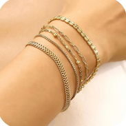 Pulseras chaoadas oro 14 quilates - Img 54158658