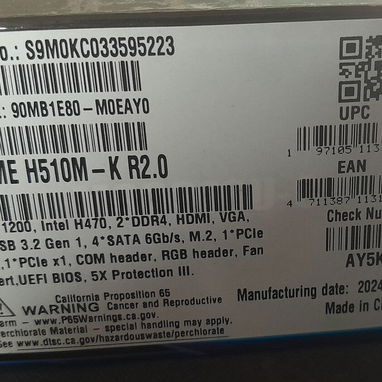 Board ASUS PRIME H510M-K R2.0 nuevo a estrenar por usted solo con ram no tiene micro - Img 124489654