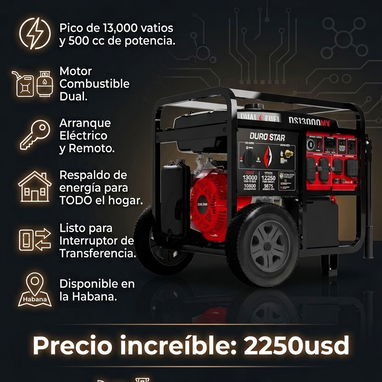 Plantas de gasolina y gas marca Pulsar /Champion /Westinghouse /DuroStar /PowerSmart /Genmax /Ipower /Generac /Erayak - Img 125156004