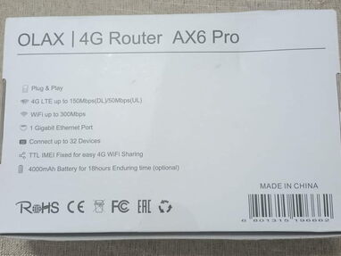 Router 4G /LTE Olax AX6 Pro. "LLEVA  SlM(línea movil) - Img 63136964