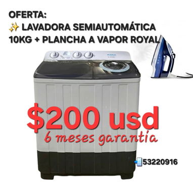 Lavadora semiautomática 9kg con 6 meses de garantía - Img 117260433