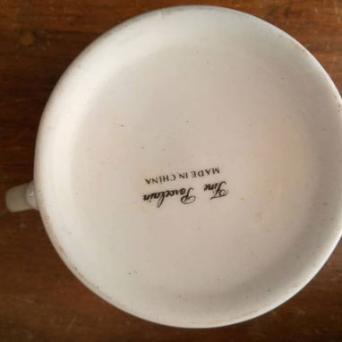 JUEGO de 6 TAZAS GRANDES DE CAFÉ CON LECHE CON PLATOS DE PORCELANA FINA - Img 114276464