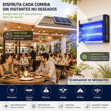Aniquilador de mosquitos (insectos molestos) profesional, con energía Solar - Img 126590671