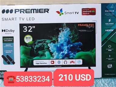 ⭐⭐⭐Smart TV PREMIER 32"...con soporte y 2 mandos...Nuevo..Sellado en Caja⭐⭐⭐ - Img main-image-46030130
