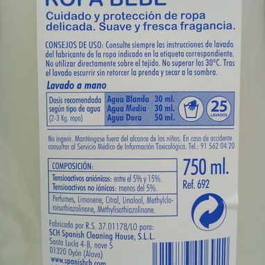 Jabón líquido para ropa de bebé 750 ml - Img 122441385