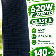Paneles solares bifaciales de 620W clase A, la mejor calidad y el mayor rendimiento. Damos factura y Garantía - Img 58319118