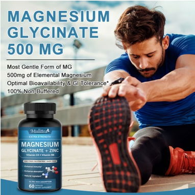 "4 en 1" Glycinate de Magnesio + Zinc, Vitamina D3 y Vitamina B6; - Img 120148803