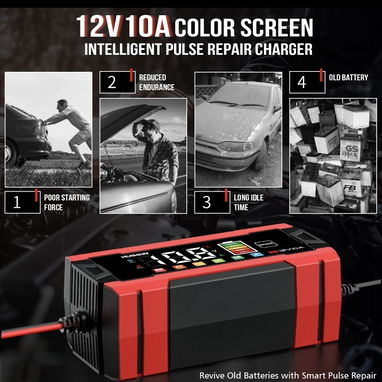 CARGADORES DE BATERIAS DE 10 AMPERES 12 VOLT SIRVEN PARA LAS LIFEPO4 EN 40 USD - 9/9