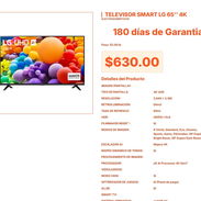 LG 65UT7300PSA 4K AI con WiFi y Bluetooth 5.1 de Alta Velocidad $630 VPT#-0310 - Img 55667256