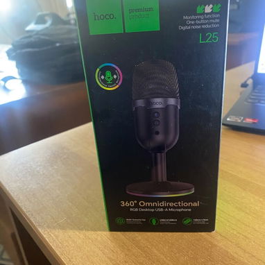 Hoco L25 Bright - Micrófono USB de escritorio con monitorización y silencio con un clic* - 2/9