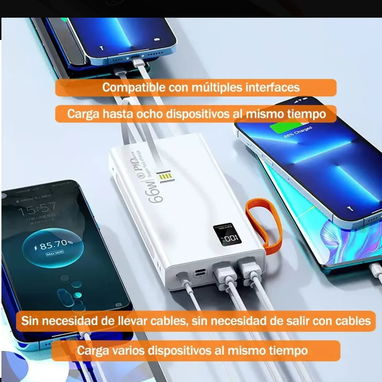Cargador portátil de 40000 mAh de carga súper rápida de 66w - 4/5