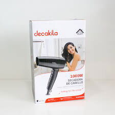 Secadora de Cabello 1000W. Secado rápido y sin dañar tu cabello. Marca Decakila. Nueva sellada en su caja. Color Negro - Img 98777086