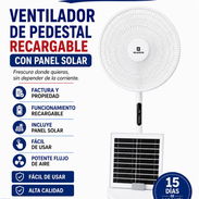 Ventilador Recargable Solar 16 con Panel Solar - Img 56267991
