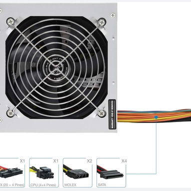⚡ Fuente de Alimentación ATX TALIUS TQEP-500S-INT – 500W ⚡🌐 44.30 USD - 3/8
