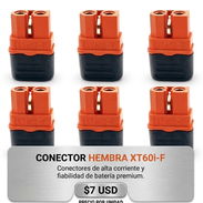 Conector XT60i Hembra Profesional! - $7 USD - Img 54246480