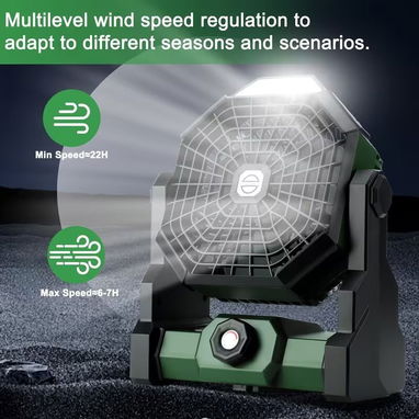 Ventilador Portátil Recargable con Luz LED Verde | videojuegoshabana.com - Img 125905589