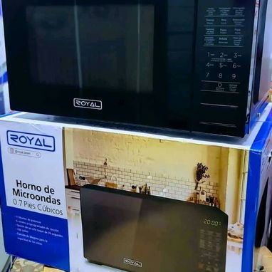 Microwave Marca Royal de 20 litros negro potencia 700w con transporte incluido $140 USD Garantía - 4/7