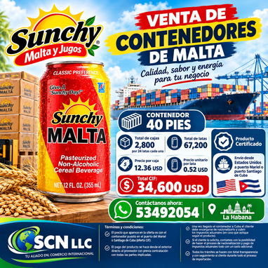 Pollo, MDM, aceite, maltas y jugos proveedor directo hasta Puerto Mariel contáctenos al 53492054 estamos en la Habana - 6/6