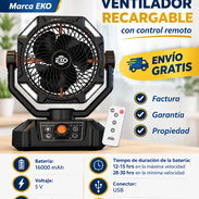 Ventilador Recargable 16000 mAh marca EKO 🔷 $50 - Img 58020547