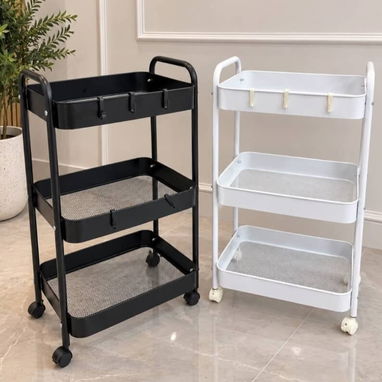Carrito organizador metálico de 3 niveles* Medidas: 45×30×78 cm - 3/3