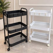 Organizador metálico de 3 niveles con ruedas - Img 55658491