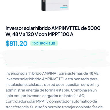 Inversores solares híbridos - 2/3