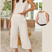 Conjunto de mujer de pantalon corte ancho 58547627 - Img 55421397