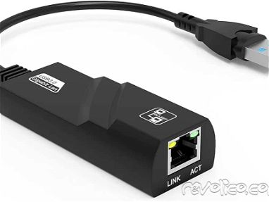 Adaptador de Red USB 2.0 a RJ45 Gigabit LAN  10/100/1000Mbps - Img 67803992