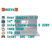 LAPTOP 🎁NUEVA🎁📦CAJA, Acer Aspire 14 AI (A14-52MT-59DP), 14" Tactil, Intel Core Ultra 5 226V, 16GB DDR5, ARC 130V, 1TB - Img 53354449